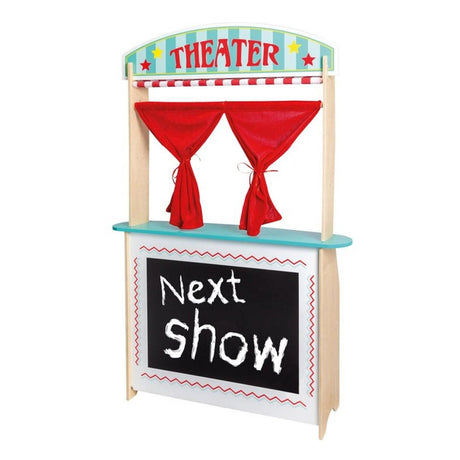 Jouéco Holztheater und Kaufladen 2 in 1 – mit Zubehör – ab 3 Jahren