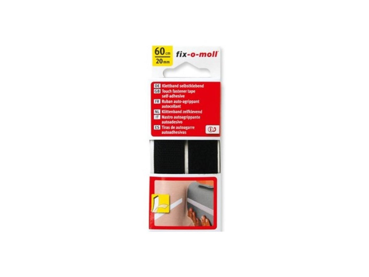 Fix-o-moll Klebeklettband 60cm schwarz