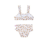 Leopard | Khakifarbener UV-Bikini für Mädchen