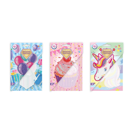 Karte und Umschlag der kreativen Bastelgruppe mit Diamantmalerei