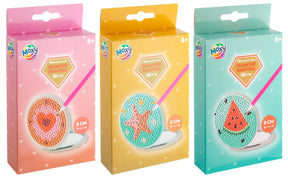 Moxy diamond paintinging spiegel ø8cm 3 assorti