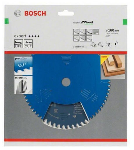 Bosch 2608644015 Kreissägeblatt Expert für Holz 160x20 - 48 Zähne