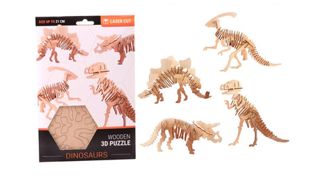 Johntoy John Toy 3D-Dinosaurier-Puzzle aus Holz