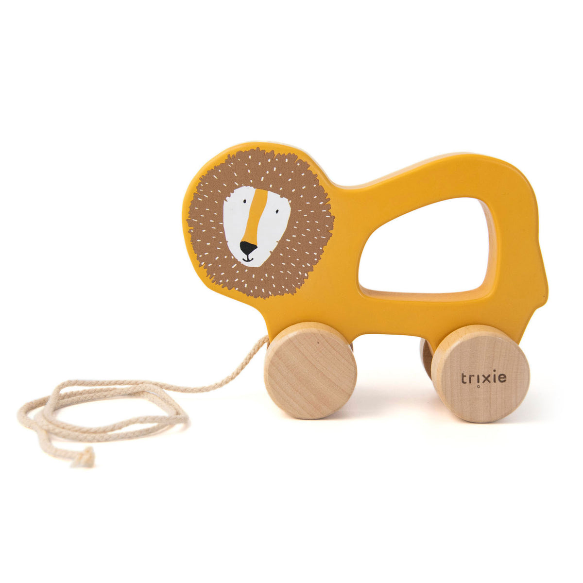 Trixie Nachziehspielzeug aus Holz - Mr. Löwe - für die ersten Schritte - Babyspielzeug - für Jungen Mädchen - Löwe
