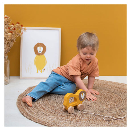 Trixie Nachziehspielzeug aus Holz - Mr. Löwe - für die ersten Schritte - Babyspielzeug - für Jungen Mädchen - Löwe