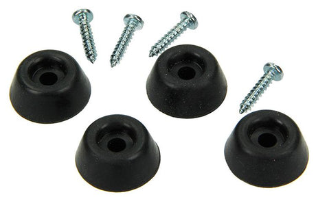 Mack 1047662 - stootdop rubber + schroef zwart ø 22 mm 4 st pcs | 6 stuks