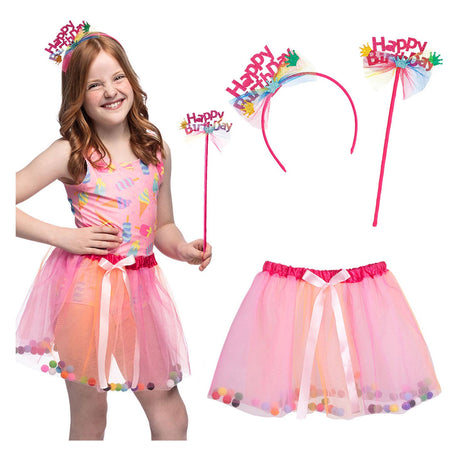 Boland Dress Set Fee Pink alles Gute zum Geburtstag