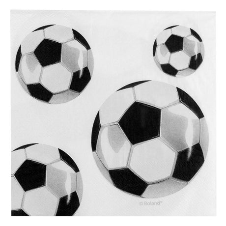 Boland Fußballservietten, 20 Stück.