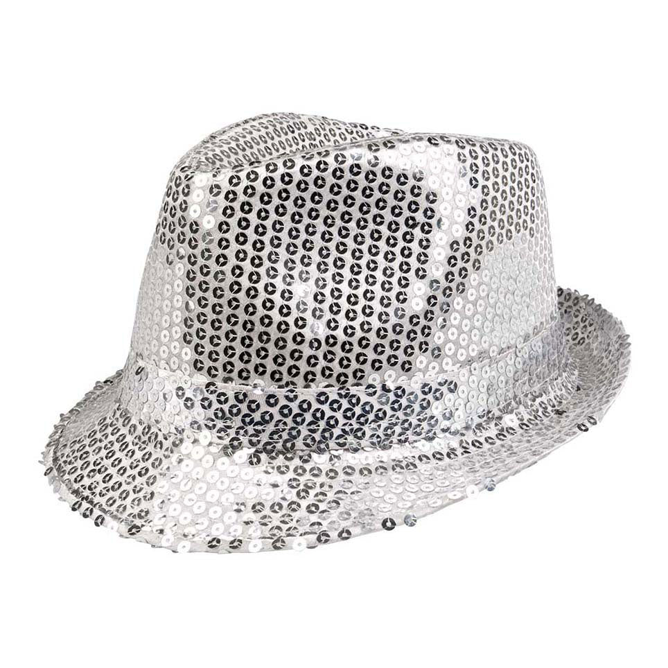 Boland Hut Popstar Pailletten Silber