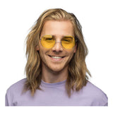 Boland Partybrille Hippie XL gelb