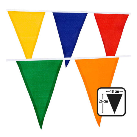 Bunte Polyester-Flaggenleine von Boland, 10 m