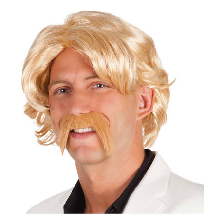 Boland blonde Perücke mit Schnurrbart