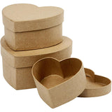 Hearts Boxes Paper-Maché, 3st.