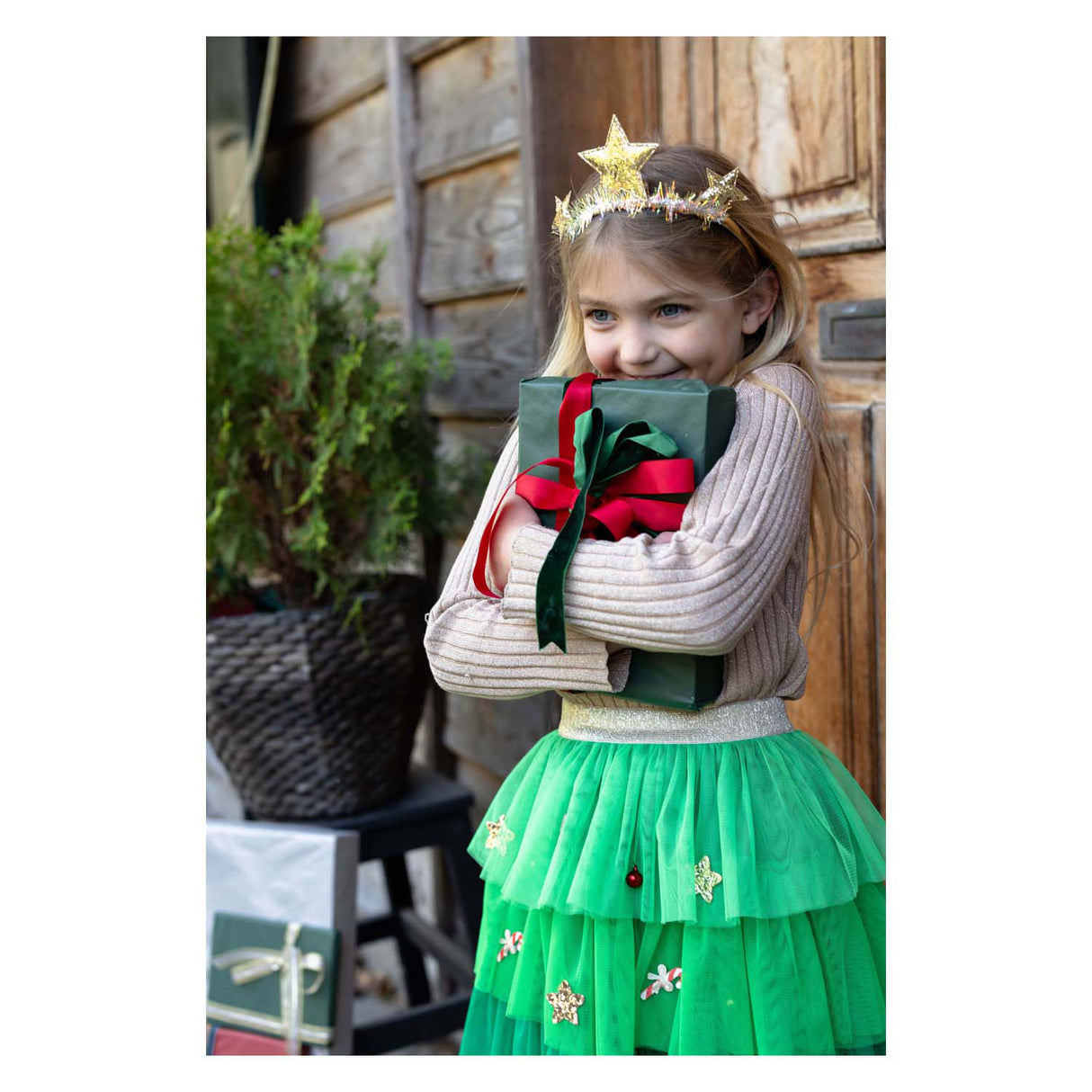 Tolles Tutu für Kinder, die rund um den Weihnachtsbaum rocken – 4–6 Jahre