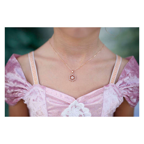 Tolles Prätendenten-Schneeflocken-Halsketten- und Ring-Set – 2-teilig.