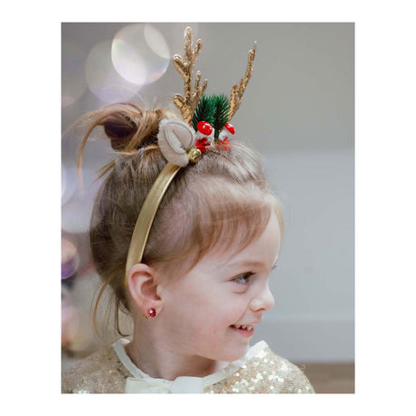 Tolles goldenes Rudolph-Weihnachtsstirnband für Kinder
