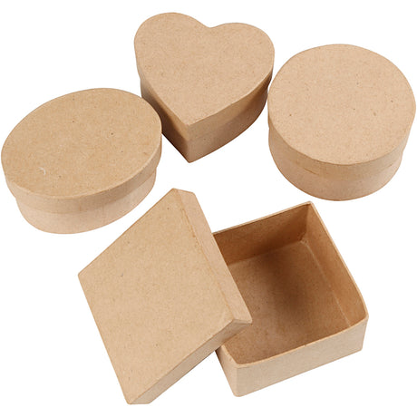 Creativ Company mittelgroße Boxen, H: 5 cm, T 10-12 cm, 4 Stück 1 Box