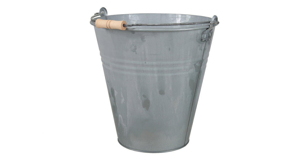 Pc. 1 bucket w handle 12lt. old zinc ø30x30cm