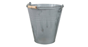 Pc. 1 bucket w handle 12lt. old zinc ø30x30cm