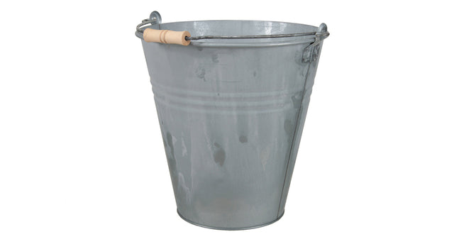 Pc. 1 bucket w handle 12lt. old zinc ø30x30cm