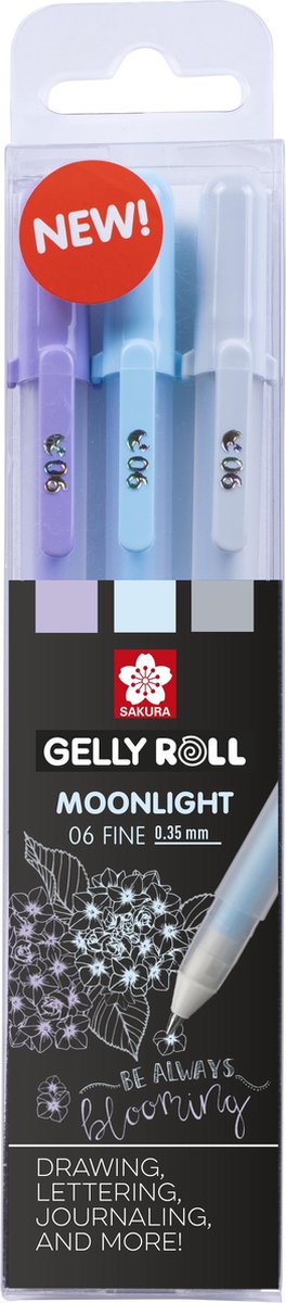Sakura unieke collectie van 3 gelly rolls moonlight 06 calm