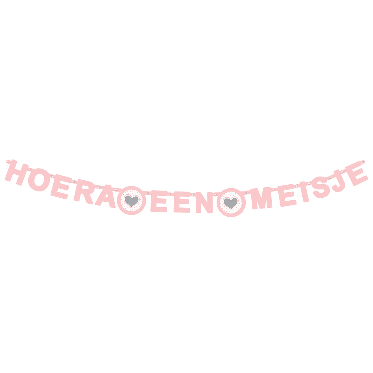 Haza Whitebeard-Buchstabengirlande – Hurra, ein Mädchen