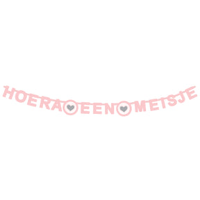 Haza Whitebeard-Buchstabengirlande – Hurra, ein Mädchen