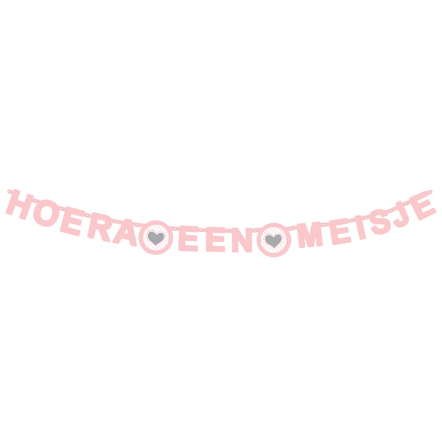 Haza Whitebeard-Buchstabengirlande – Hurra, ein Mädchen