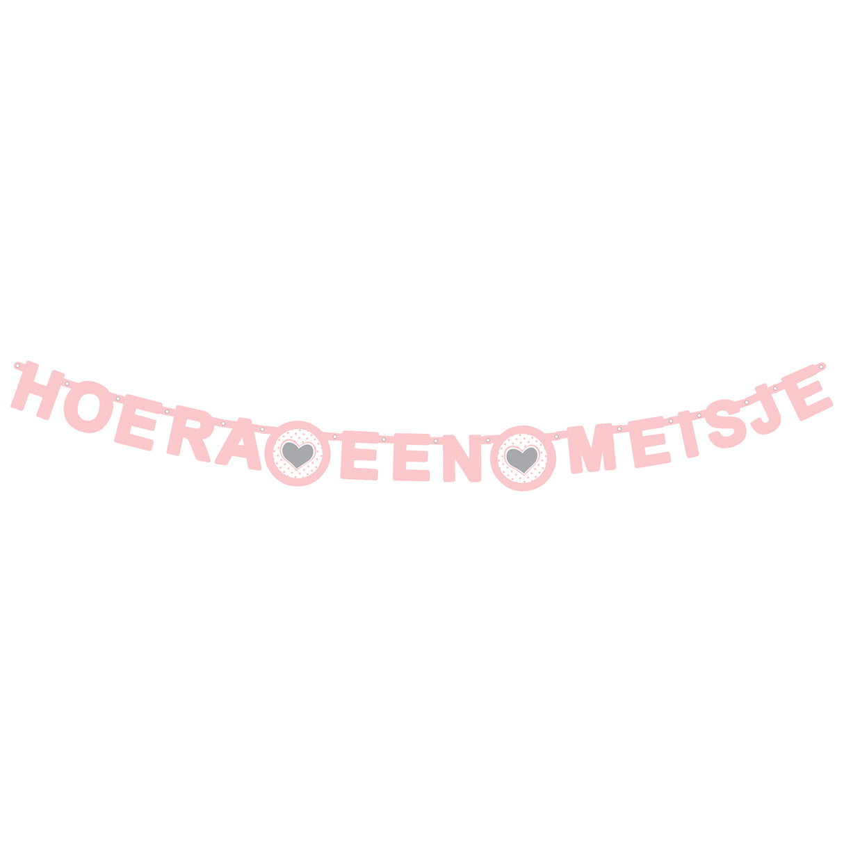 Haza Whitebeard-Buchstabengirlande – Hurra, ein Mädchen
