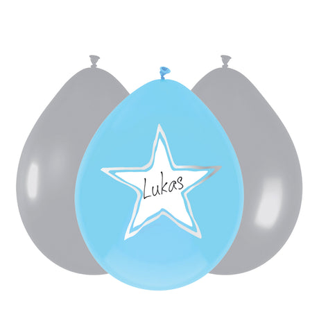 Haza Whitebeard Luftballons Baby Junge, 6St.