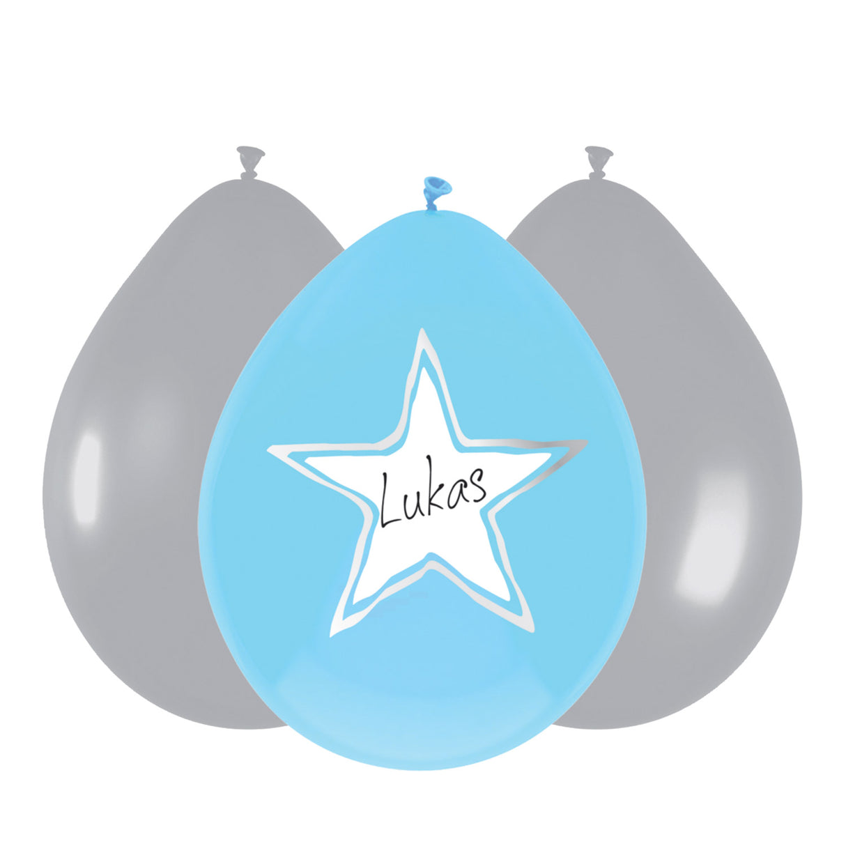 Haza Whitebeard Luftballons Baby Junge, 6St.