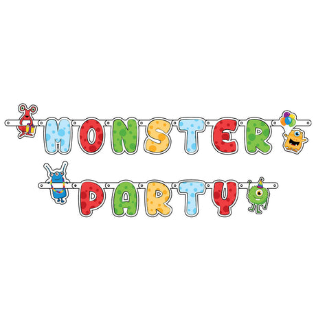 Haza Whitebeard Buchstabengirlande Monster Party