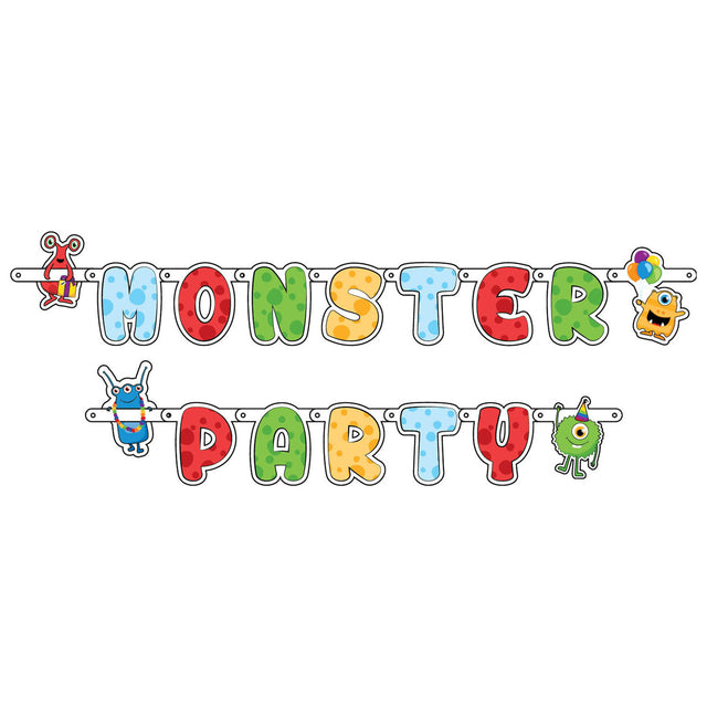 Haza Whitebeard Buchstabengirlande Monster Party