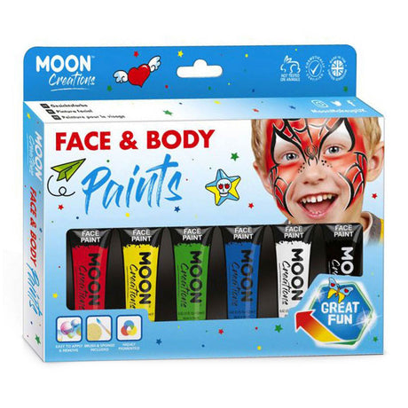 Haza White Beard Face Body Paint Make-up-Set – Primärfarben