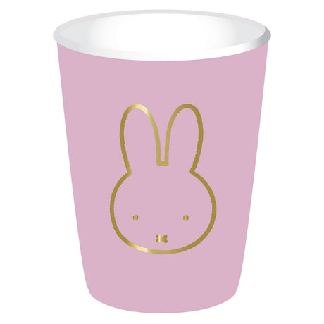 Haza weiße Bartbecher Miffy Pink, 8 Stk.