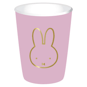 Haza weiße Bartbecher Miffy Pink, 8 Stk.