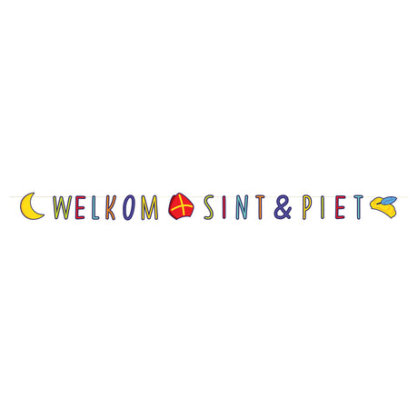 Haza Witbaard Buchstabengirlande „Welcome Saint Piet“, 285 cm