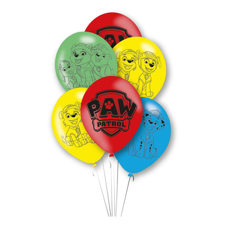 Haza Witbaard Paw Patrouillenballons, 6st.