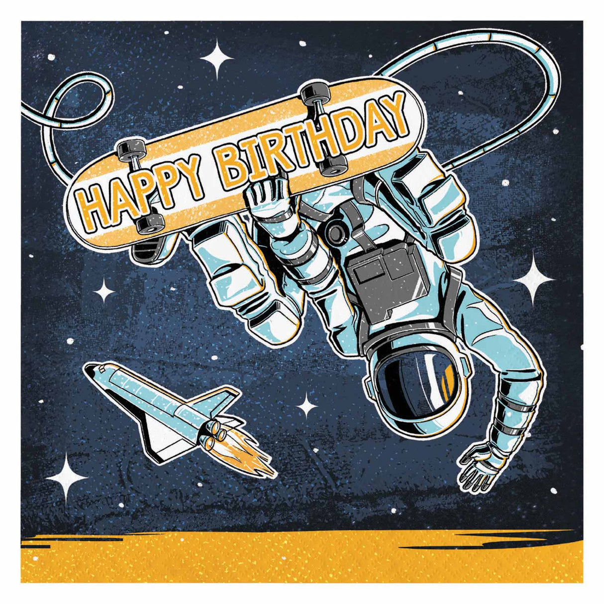 Haza Whitebeard Astronautenservietten, 16 Stück.