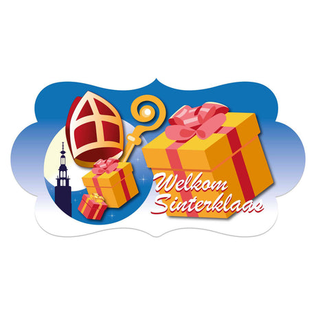 Haza Weißbart-Partyschild Willkommen Sinterklaas