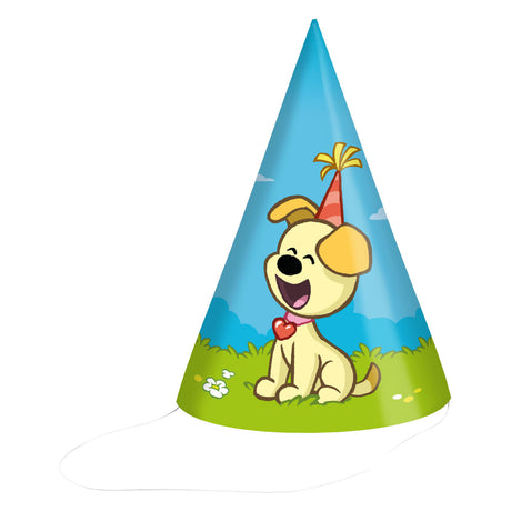 Haza witbaard feesthoedjes woezel pip 16cm fsc - 6st