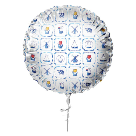 Haza witbaard folieballon 'welkom thuis' nijntje delfts blauw - 45cm