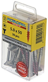 Rotadrill 1039904 - hardhoutschroef zelfb.sppls.rvs t25 5.0x50mm (30) | 6 stuks