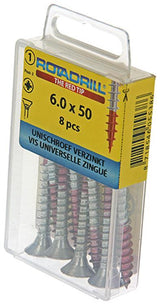 Rotadrill 1039786 - universeelschroef vk pzd vz 6.0x50mm (8) | 6 stuks