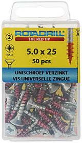 Rotadrill 1039806 - universeelschroef vk pzd vz 5.0x25mm (50) | 6 stuks