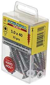 Rotadrill 1039903 - hardhoutschroef zelfb.sppls.rvs t25 5.0x40mm (35) | 6 stuks