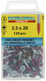 Rotadrill 1039794 - universeelschroef vk pzd vz 3.5x20mm (120) | 6 stuks