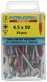 Rotadrill 1039804 - universeelschroef vk pzd vz 4.5x50mm (34) | 6 stuks