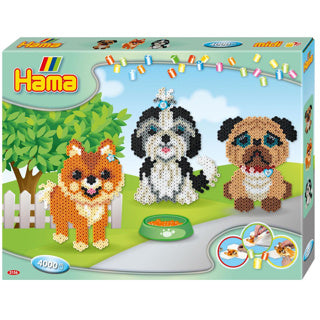 Hama String Perle Set - Hunde, 4000st.
