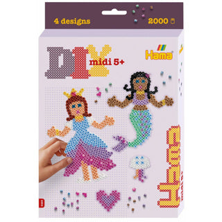 Hama Bügelperlen Prinzessinnen und Meerjungfrauen 3D-Set 2000 Stück | 2 Stk